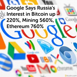Google: "В России растет ажиотаж вокруг биткоинов и других криптовалют"